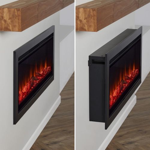  Real Flame 49 Electric Fireplace Insert, Black, (5555)