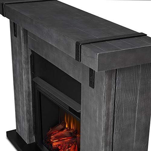  Real Flame Aspen Electric Fireplace, Barn Wood Grey