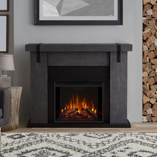  Real Flame Aspen Electric Fireplace, Barn Wood Grey