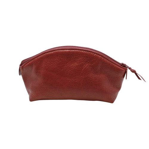  Orange Genuine Leather Cosmetic Bag - Colorado Collection  Made in USA by Real Leather Creations Factory Direct  Gift Box  FBA657