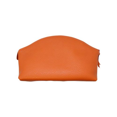  Orange Genuine Leather Cosmetic Bag - Colorado Collection  Made in USA by Real Leather Creations Factory Direct  Gift Box  FBA657