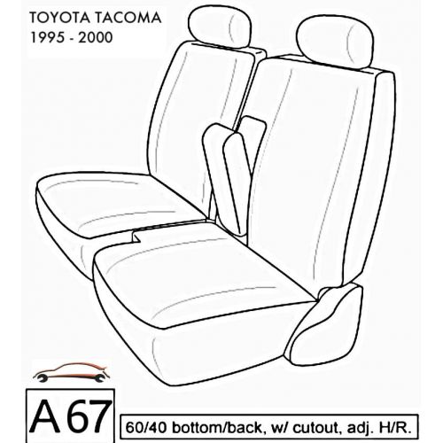  RealSeatCovers Seat Cover for Toyota Tacoma RCab XCab A67 60 40 Split Bench 12mm Thick Triple Stitched Exact Fit Camouflage Camo