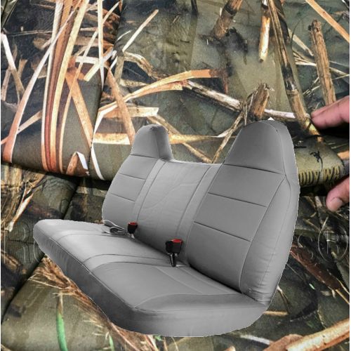  RealSeatCovers 1992 - 2010 Ford F-Series F150 F250 F350 F450 F550 Solid Bench Seat Cover Custom Made Fit Muddy Water Camo