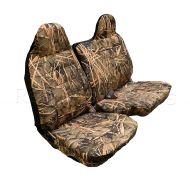 RealSeatCovers A77 Regular Cab RCab 60/40 Split Bench Seat Cover Molded Headrest for Ford Ranger 1998-2003 (Muddy Water Camo)