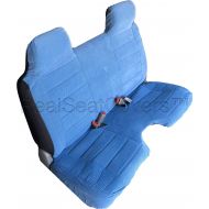 RealSeatCovers for Front Bench Thick A27 Molded Headrest Large 5 to 7 Notched Cushion Exact Fit Seat Cover for Toyota Pickup 1990-1995 (Blue)