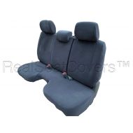 RealSeatCovers for Regular Cab Solid Bench with 3 Adjustable Headrest A30 Custom Made for Exact Fit Seat Cover for Toyota Tacoma 2005-2008 (Dark Gray)