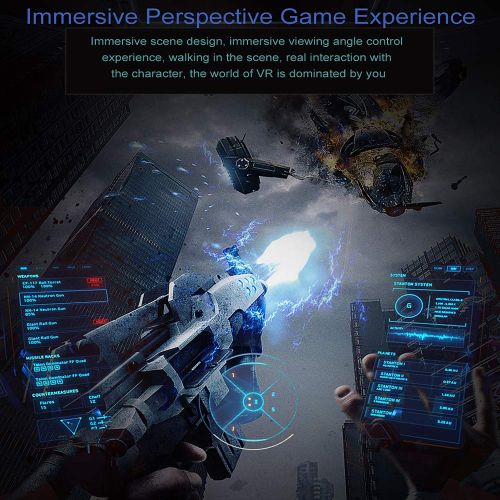  Reality Headset VR Headsets, Smartphone 3D Glasses Virtual Reality VR Glasses Headset Len Mirror for Samsung iPhone 4.7inch to 6.0inch Play Games Black