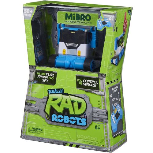  [아마존베스트]Really R.A.D. Robots Really RAD Robots MiBRO - Interactive Remote Control Robot with Accessories, 50+ Functions & Sounds - Your Personal Prank Bot | Plays, Talks, and Pranks