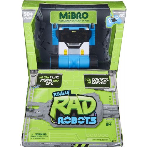  [아마존베스트]Really R.A.D. Robots Really RAD Robots MiBRO - Interactive Remote Control Robot with Accessories, 50+ Functions & Sounds - Your Personal Prank Bot | Plays, Talks, and Pranks