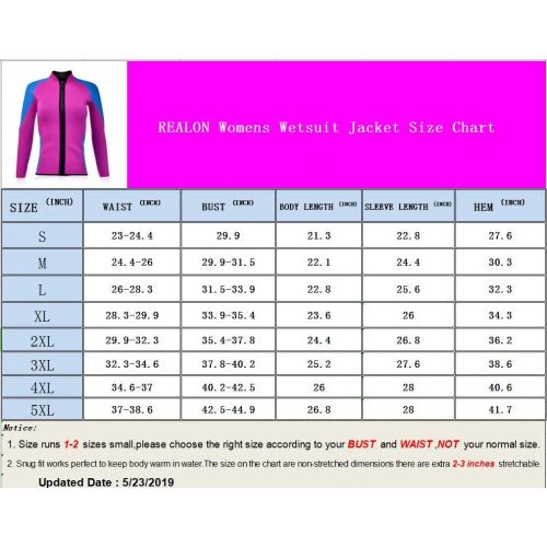  Realon Wetsuits Top Jacket Vest Mens Women 3mm Premium Shirt Neoprene Long Sleeve/Sleeveless Front Zip Sports XSPAN for Scuba Diving Surf Swimming Snorkel Windsurfing Suit