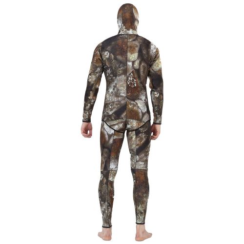  Realon Wetsuit 5mm 3mm Full Spearfishing Suit Camo Scuba Diving Suit Hoodie Snorkeling Suits Men