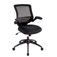 Realspace Calusa Mesh Mid-Back Chair, Black