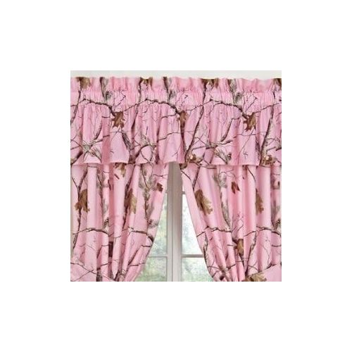  Realtree (1) AP Pink Camo 5 pc. Valance Drape Set (63 inch Drape Length)