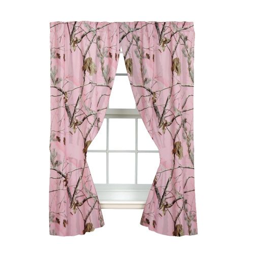  Realtree (1) AP Pink Camo 5 pc. Valance Drape Set (63 inch Drape Length)