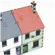 Reaper World at War - Buildings & Terrain 28mm Right Side Semi-House - Type #1 (Pre-Painted)