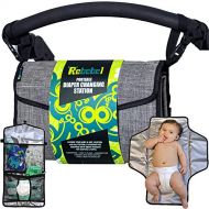 Rebebel Portable Changing Pad Clutch with Convertible Shoulder/Stroller Straps and Pockets for Wipes & Diapers  a Complete Compact Baby Diapering Station for Everyday and Travel