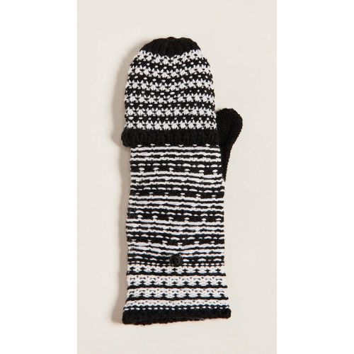  Rebecca+Minkoff Rebecca Minkoff Womens Patchwork Jacquard Pop Top Mittens