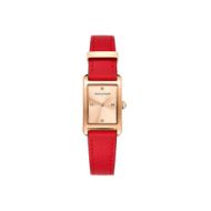 Rebecca Minkoff Moment Rose Tone Leather Strap Watch, 19MMx30MM