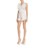 Rebecca Taylor Adriana Ruffled Lace Romper