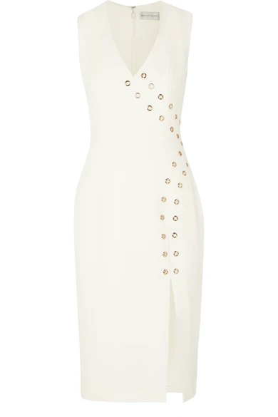 Rebecca Vallance Adriatic eyelet-embellished crepe midi dress