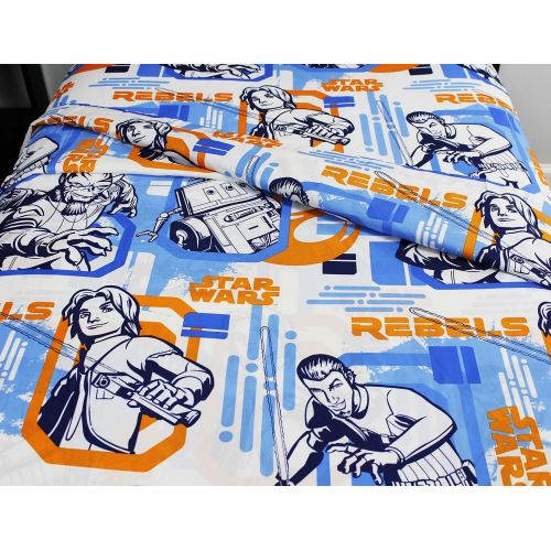  4pc Star Wars Twin Bedding Set Rebels Fight Comforter and Sheet Set