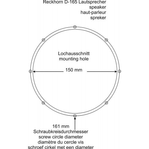  Reckhorn D 165 Subwoofer Chassis 175 mm (6.5 inch)