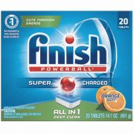 Reckitt & Benckiser Finish All In 1 Powerball, Orange 20 Tabs, Dishwasher Detergent Tablets (Pack of 8)