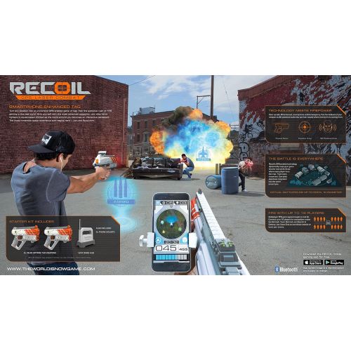  Recoil Laser Tag Starter Set, GPS enabled Multi-Player Smartphone Game