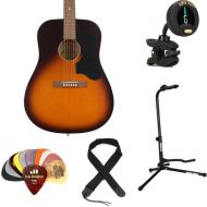 Recording King Dirty 30s Series 9 Dreadnought Acoustic Guitar Essentials Bundle - Tobacco Sunburst