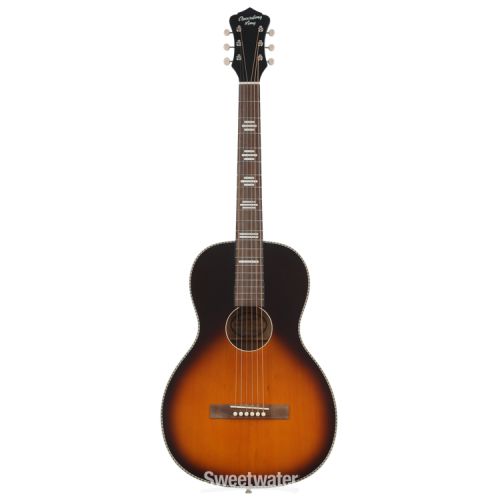  Recording King Dirty 30s Series 7 Single 0 Left-handed Acoustic Guitar Essentials Bundle - Tobacco Sunburst