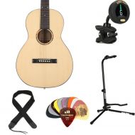 Recording King G6 Series Solid Top Single 0 Essentials Bundle - Natural