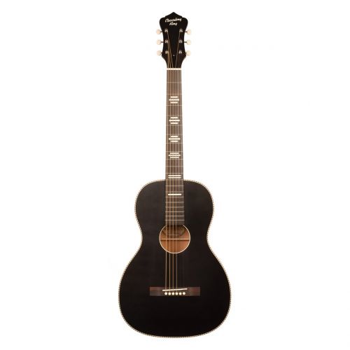  Recording King RPS-7-MBK Dirty 30s Series 7 Single 0 Acoustic Guitar, Matte Black