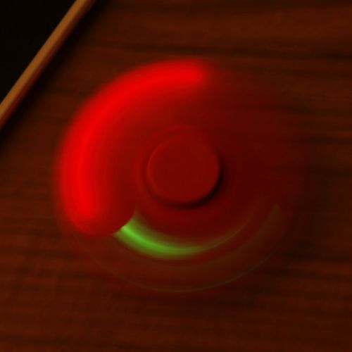  Red LED Colorful Triangle Flash Hand Spinner For ADHD Plaything Spin Kids Toy