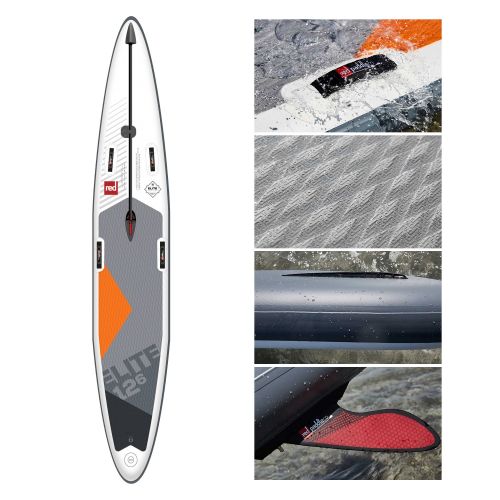  Red Paddle Co 126 x 28 Elite RSS MSL Inflatable Stand Up Paddleboard White/Grey/Orange
