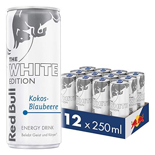  [아마존 핫딜] [아마존핫딜]Red Bull Energy Drink Kokos-Blaubeere Dosen Getranke White Edition 12er Palette, EINWEG (12 x 250 ml)