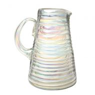 Red Co. Perla Luster Collection Artisan Handmade Pitcher, Made of Mexican Recycled Glass - 80 oz
