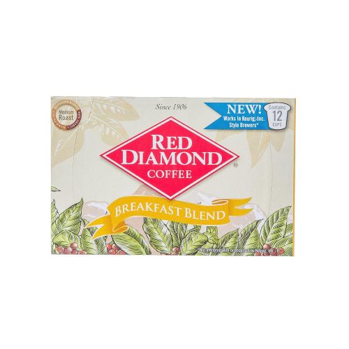  Red Diamond Single Serve K-Cup Coffee, Breakfast Blend, 12 Count (Pack of 6) (72 Servings)