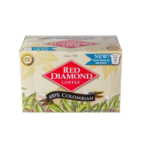  Red Diamond Single Serve K-Cup Coffee, Colombian Blend, 12 Count (Pack of 6) (72 Servings)