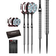 Red Dragon Darts Red Dragon Double 16 Elite Grips 3: 23g - 90% Tungsten Steel Darts with Flights, Shafts, Wallet & Red Dragon Checkout Card