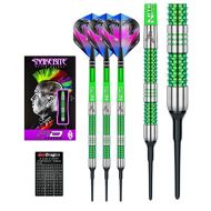 Red Dragon Darts Red Dragon Peter Wright Snakebite Mamba - 18g - 90% Tungsten Soft-Tip Darts with Flights, Shafts & Red Dragon Checkout Card