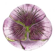 Red Pomegranate 4618-9 Canape Set/4 PANSY 6.5 PURPLE GREEN CANAPE PLATES