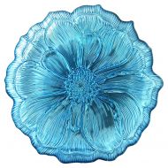 Red Pomegranate 1113-6 Vesna Handmade Glass Side Plate, One Size, Aqua