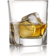 [아마존베스트]Red rocks Double Old Fashioned Whiskey Glass (Set of 4) with Granite Chilling Stones - 10 oz Heavy Base Rocks Barware Glasses for Scotch, Bourbon and Cocktail Drinks