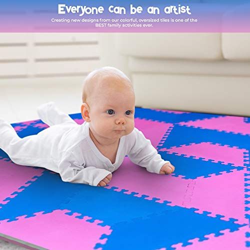  Visit the Red Suricata Store Red Suricata Playspot Foam Hexamat  Geo Interlocking Baby Play Mat - Baby Playmat for Kids, Infants & Toddlers  79” x 60” or 74” x 63” Foam Floor Play Mat - Patent Pending (Blue/