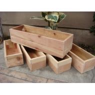 /RedCedarWoodcraft NOT AVAILABLE until Spring 2019. Custom Size Wood Planter, Table Centerpiece, Flower Box, 12 Inch to 70 inch long, 6 inch height, Redwood.