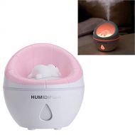 RedGoodThings Sofa Portable USB Mute Mini Air Humidifier Nebulizer with LED Night Light for Office, Home Bedroom, Support USB Output, Capacity: 350ml, DC 5V (Color : Pink)
