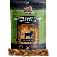 Redbarn All Natural 5-8” Braided Bully Sticks for Small & Large Dogs - Healthy Long Lasting Beef Chews Variety Party Pack - Single Ingredient Low Odor Rawhide Free - 8 oz Bag - Packaging May Vary