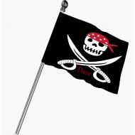 Redbeauty Pirate Custom Personalized House Flag - 28.5 by 40.5 - your name and or initial