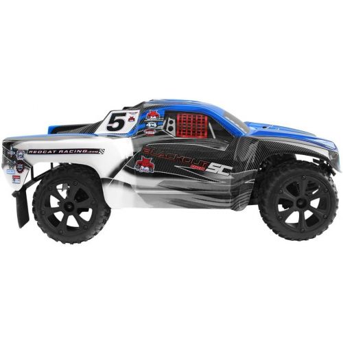  Redcat Racing Blackout SC PRO 1/10 Scale Brushless Electric Short Course Truck with Waterproof Electronics Vehicle, Blue