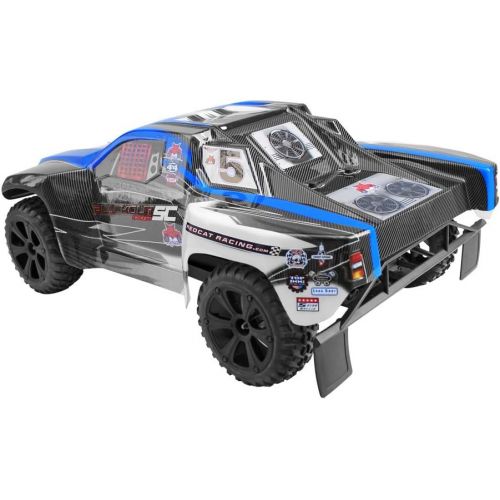  Redcat Racing Blackout SC PRO 1/10 Scale Brushless Electric Short Course Truck with Waterproof Electronics Vehicle, Blue